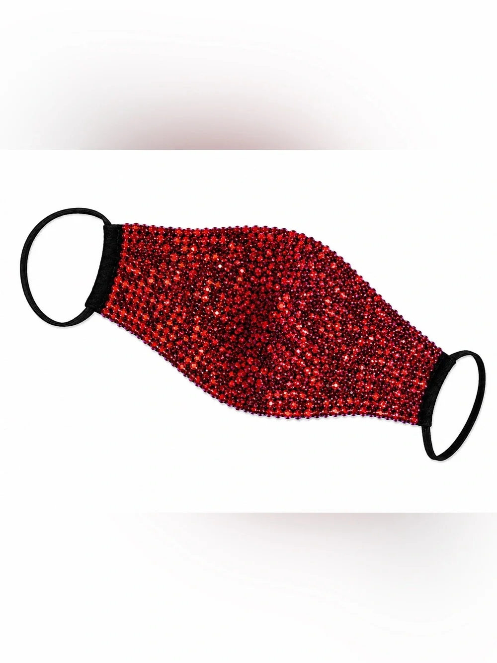 Red Mix Rhinestone Face Mask New Halloween Cosplay Unisex Costume